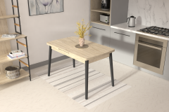 Avanos Ahşap Açılır Kapanır Mdf Mutfak Masası - 70x120+30 cm