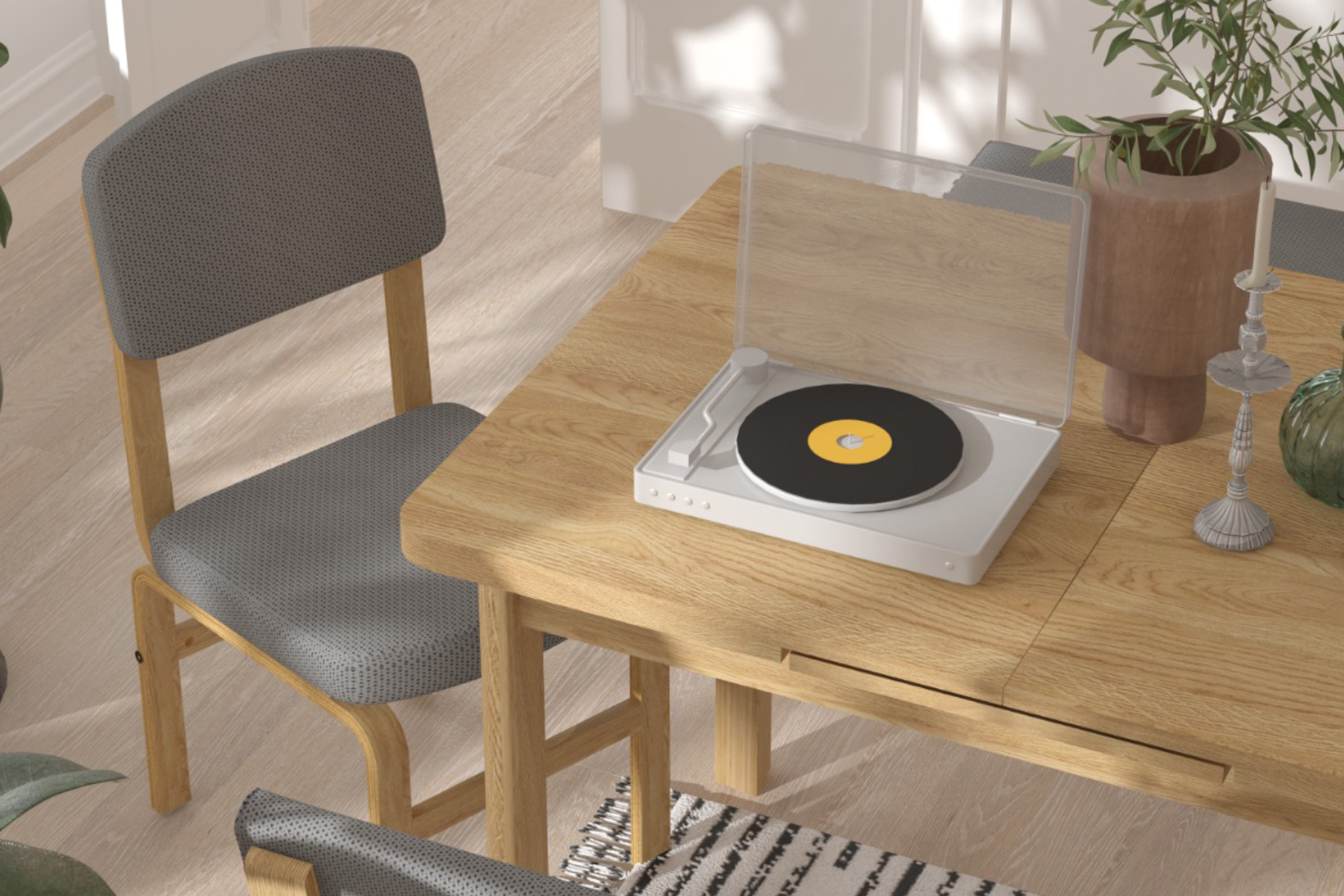 Vilinze Ege 19 Sevilla Ahşap Sandalye Naturel - Gri