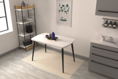 Vilinze Argos Sabit Mdf Mutfak Masası - 70x120 cm