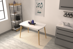 Vilinze Argos Sabit Mdf Mutfak Masası - 70x120 cm