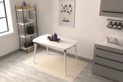 Vilinze Argos Sabit Mdf Mutfak Masası - 70x120 cm