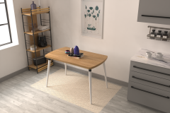 Vilinze Argos Sabit Mdf Mutfak Masası - 70x120 cm