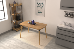 Vilinze Argos Sabit Mdf Mutfak Masası - 70x120 cm