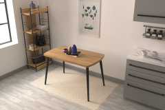 Vilinze Argos Sabit Mdf Mutfak Masası - 70x120 cm