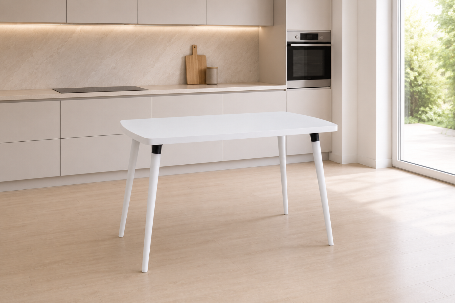 Vilinze Argos Sabit Mdf Mutfak Masası - 70x120 cm Beyaz