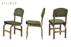 Vilinze Ege 19 Sevilla Ahşap Sandalye Kestane - Haki