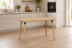 Vilinze Argos Sabit Mdf Mutfak Masası - 70x120 cm Naturel