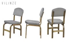 Vilinze Ege 19 Sevilla Ahşap Sandalye Kestane - Gri