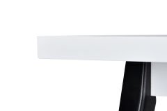 Vilinze Argos Sabit Mdf Mutfak Masası - 70x120 cm Beyaz/Siyah