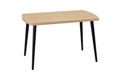 Vilinze Argos Sabit Mdf Mutfak Masası - 70x120 cm Naturel/Siyah