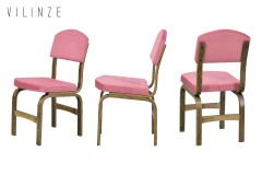 Vilinze Ege 19 Sevilla Ahşap Sandalye Kestane - Pembe