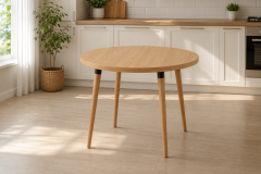 Vilinze Argos Yuvarlak MDF Sabit Mutfak Masası - Q90 Cm
