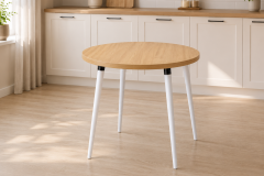 Vilinze Argos Yuvarlak MDF Sabit Mutfak Masası - Q90 Cm