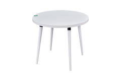 Vilinze Argos Yuvarlak MDF Sabit Mutfak Masası - Q90 Cm Beyaz