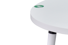 Vilinze Argos Yuvarlak MDF Sabit Mutfak Masası - Q90 Cm Beyaz