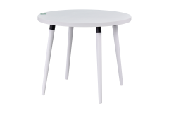 Argos Yuvarlak MDF Sabit Mutfak Masası - Q90 Cm Beyaz