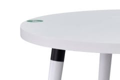 Argos Yuvarlak MDF Sabit Mutfak Masası - Q90 Cm Beyaz