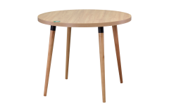 Argos Yuvarlak MDF Sabit Mutfak Masası - Q90 Cm Naturel