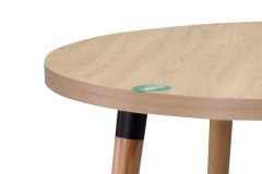 Argos Yuvarlak MDF Sabit Mutfak Masası - Q90 Cm Naturel