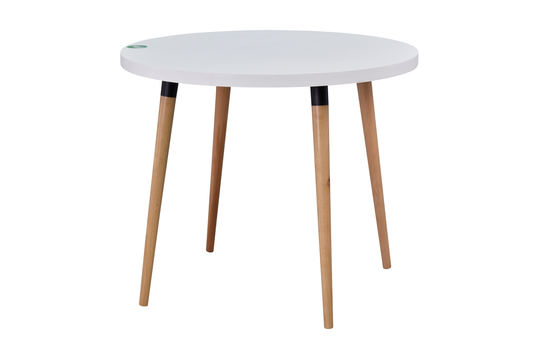 Argos Yuvarlak MDF Sabit Mutfak Masası - Q90 Cm Beyaz/Naturel