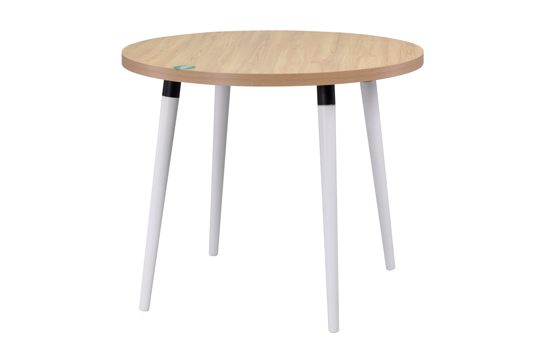 Argos Yuvarlak MDF Sabit Mutfak Masası - Q90 Cm Naturel/Beyaz