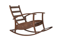 Vilinze Dandini Kestane Ahşap Sallanan Koltuk Tv Sandalyesi