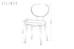 Vilinze Akdeniz Ahşap Naturel Ayak Sandalye Beyaz