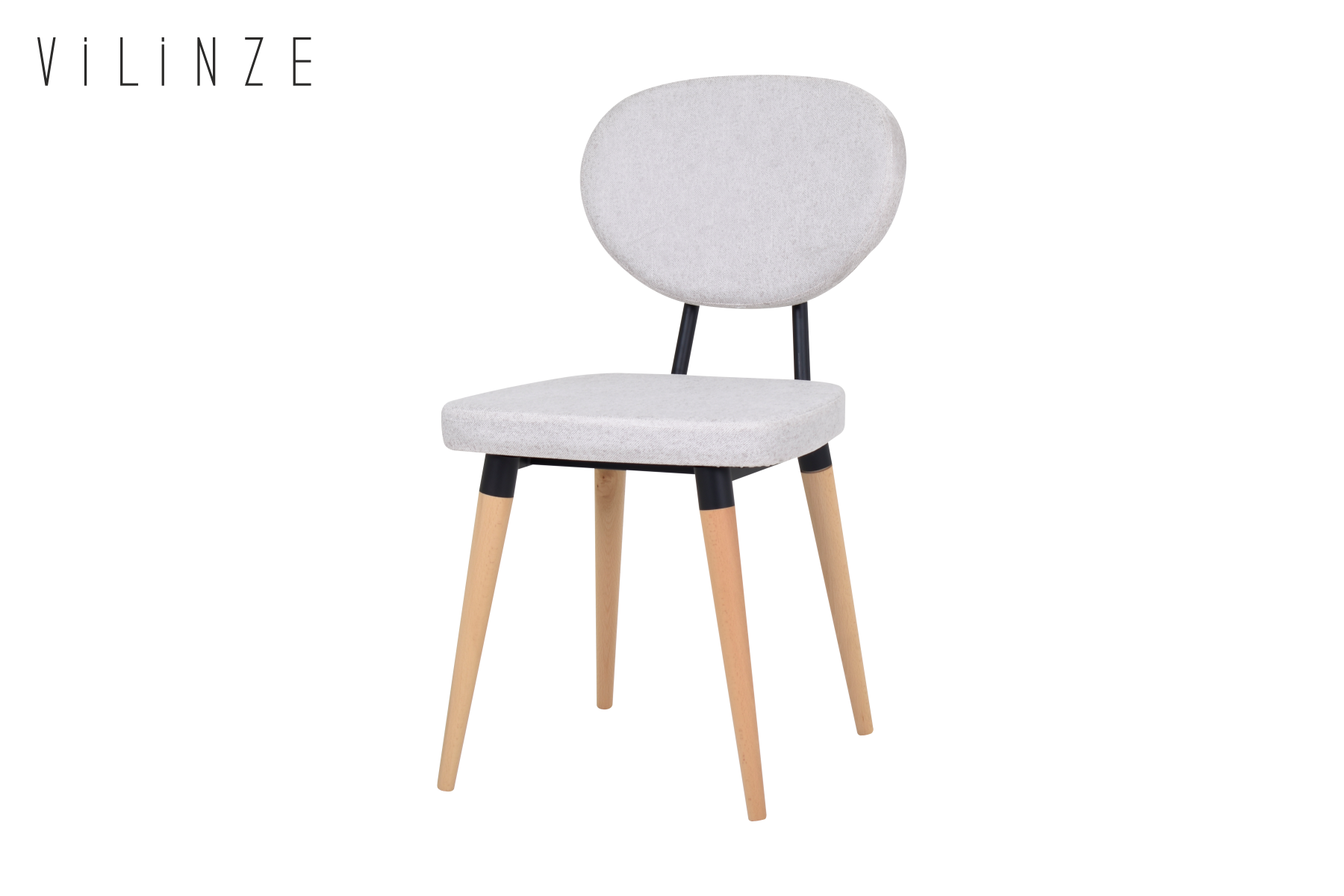 Vilinze Akdeniz Ahşap Naturel Ayak Sandalye Beyaz