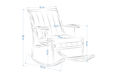 Vilinze Bal Ahşap-Metal Ayak Teddy Sallanan Sandalye Tv Koltuğu