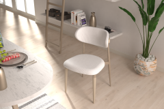 Vilinze Venüs Ahşap-Metal Siyah Ayak Sandalye