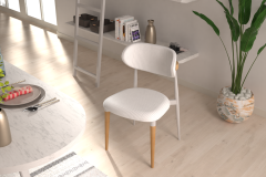 Vilinze Venüs Ahşap-Metal Siyah Ayak Sandalye