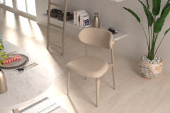 Vilinze Venüs Ahşap-Metal Siyah Ayak Sandalye