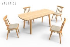 Vilinze Soma Sandalye Aras Mutfak Masası Takımı - 80x140 cm