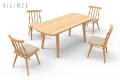 Vilinze Soma Sandalye Aras Mutfak Masası Takımı - 80x140 cm
