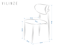 Vilinze Venüs Sandalye Afyon Gold Mutfak Masası Takımı - 80x140 cm