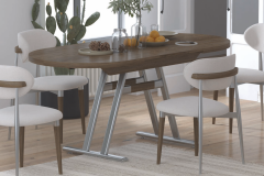 Vilinze Venüs Sandalye Afyon Nikel Mutfak Masası Takımı - 80x140 cm