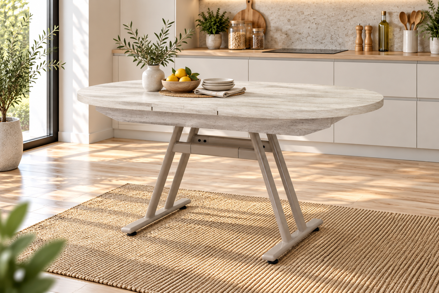 Vilinze Afyon Açılır Yemek Masası - 80x140 cm