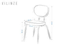 Vilinze Damla Sandalye Tatvan Vizon Ayak Mutfak Masası Takımı - 70x120 cm