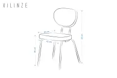 Vilinze Damla Sandalye Tatvan Vizon/Traverten Mutfak Masası Takımı - 70x120 cm