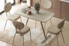 Vilinze Damla Sandalye Tatvan Mutfak Masası Takımı - 70x120 cm