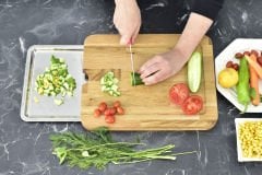 Vilinze Meşe Tepsili Kesme Tahtası - Xl