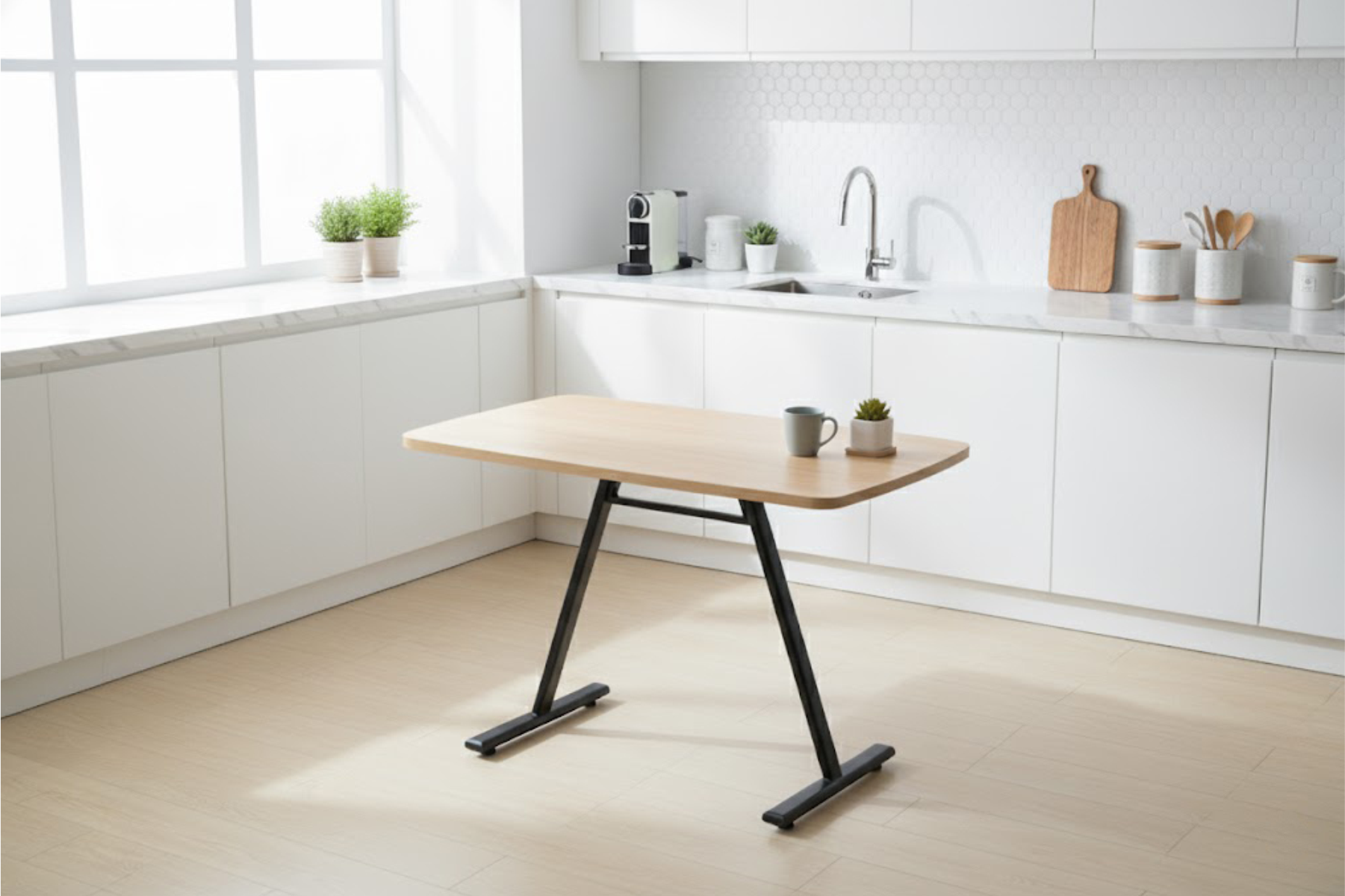 Vilinze Tatvan Sabit Mutfak Masası - 70x120 cm