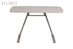 Vilinze Tatvan Sabit Mutfak Masası - 70x120 cm Traverten/Vizon
