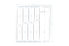 Vilinze Çekmece İçi Kaşıklık 45x45 cm