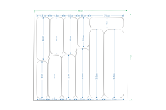 Vilinze Çekmece İçi Kaşıklık 46x45 cm