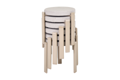 Vilinze Teras Vizon Metal Ayak İstiflenebilir Mutfak-Balkon Taburesi