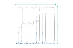 Vilinze Çekmece İçi Kaşıklık 50x45 cm