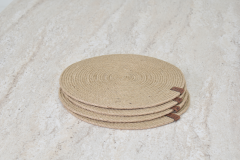Vilinze Hasır Jüt İp Supla / Amerikan Servis - 32x32 Cm 4 Adet