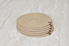 Vilinze Hasır Jüt İp Supla / Amerikan Servis - 32x32 Cm 6 Adet