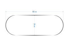 Vilinze Hasır Jüt Ip Runner / Supla / Amerikan Servis - 35x100 Cm